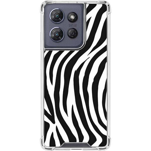 Zebra Print Moto G Power 5G (2025) Clear Case